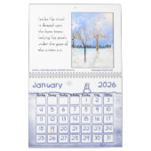 12 maanden kunst door de seizoenen kalender (Jan 2026)