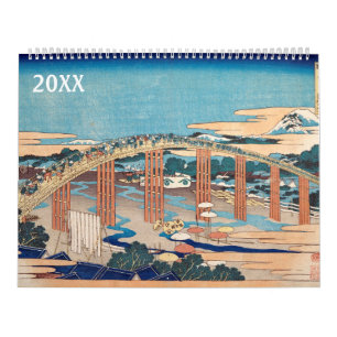 12 maanden landschappen van Katsushika Hokusai Kalender