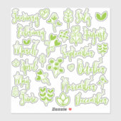 12 Maanden Leaf Journal Stickers in Lawn Green (Vel)
