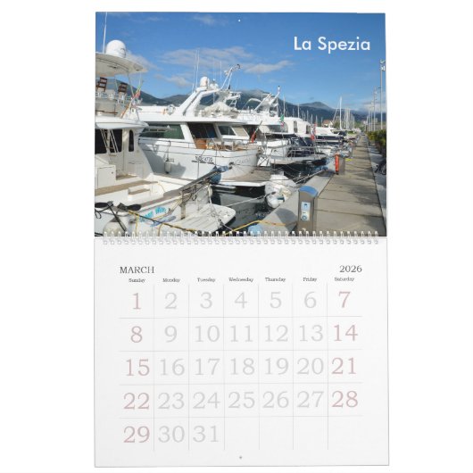 12 maanden Ligurië, Italië Kalender (Mar 2026)