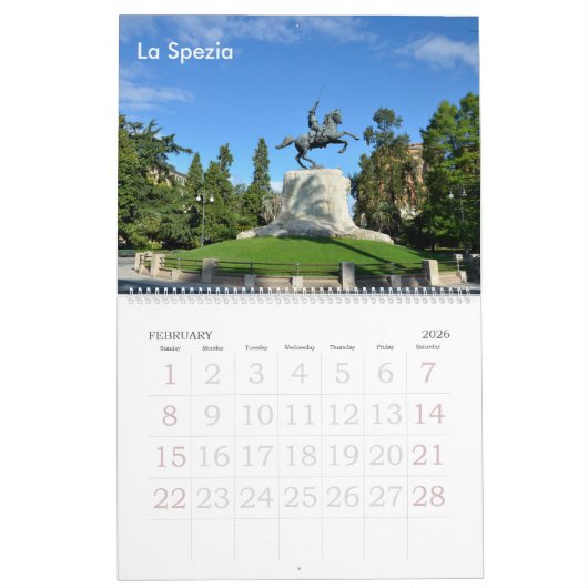 12 maanden Ligurië, Italië Kalender (Feb 2026)
