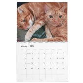 12 maanden Loki a Oranje Tabby Cat Kalender (Feb 2026)