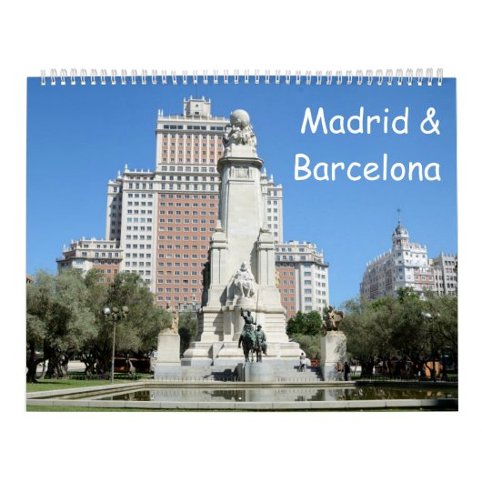 12 maanden Madrid en Barcelona Kalender (Hoes)