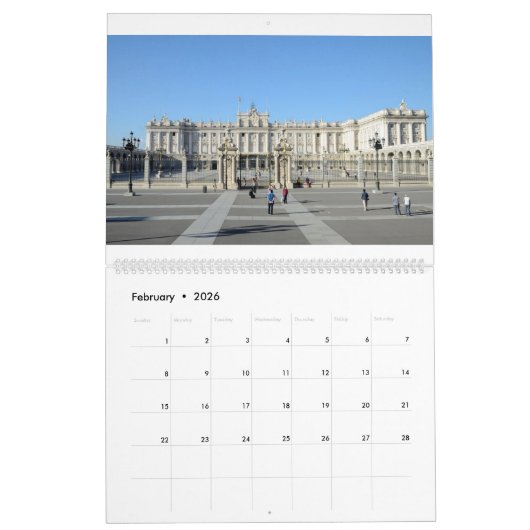 12 maanden Madrid, Spanje fotokalender Kalender (Feb 2026)