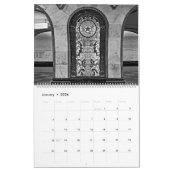 12 maanden metrostation Moskou in zwart-wit Kalender (Jan 2026)