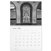 12 maanden metrostation Moskou in zwart-wit Kalender (Jan 2027)