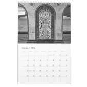 12 maanden metrostation Moskou in zwart-wit Kalender (Jan 2026)