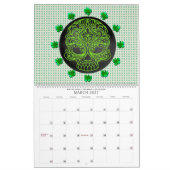 12 maanden Mexicaanse suikerskulls en -stuivers Kalender (Mar 2027)