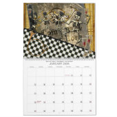 12 maanden Mexicaanse suikerskulls en -stuivers Kalender (Jan 2026)