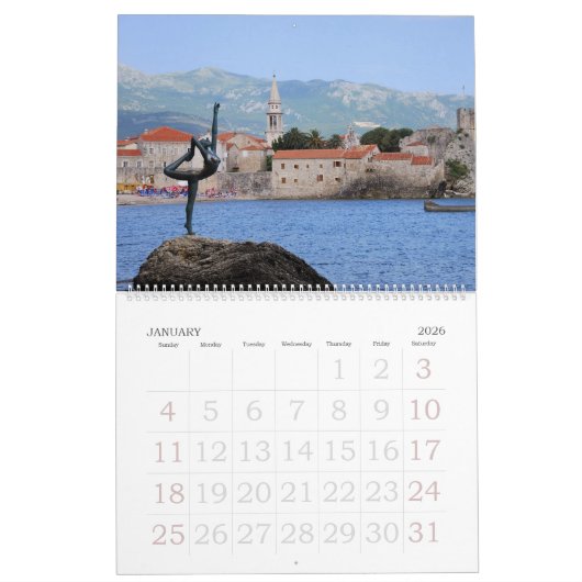 12 maanden Montenegro fotokalender Kalender (Jan 2026)