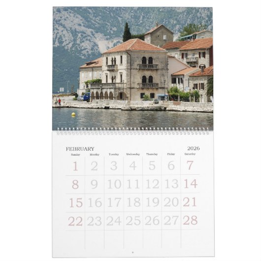12 maanden Montenegro fotokalender Kalender (Feb 2026)