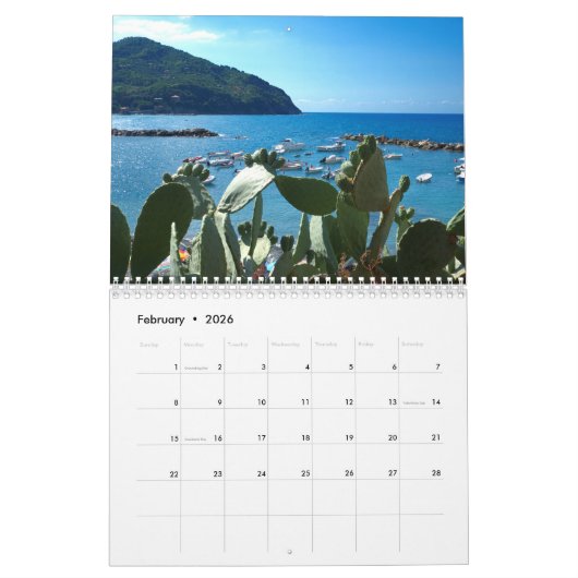 12 maanden Mooie Levanto, Italië Kalender (Feb 2026)