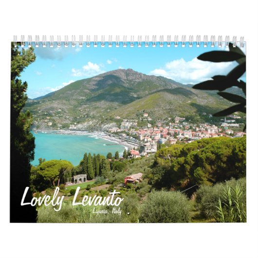 12 maanden Mooie Levanto, Italië Kalender (Hoes)