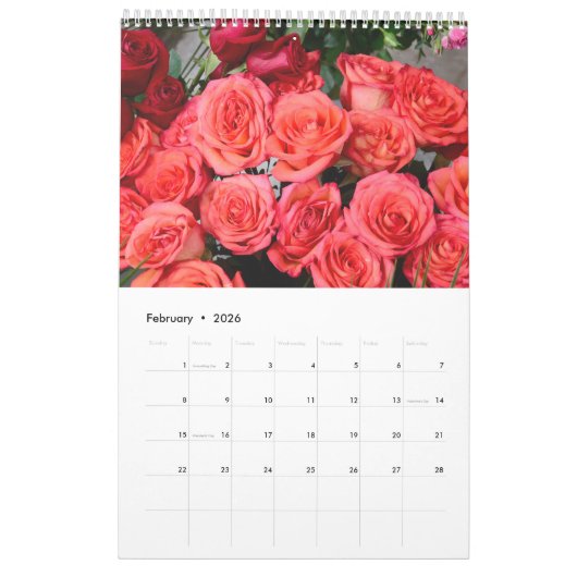12 maanden mooie Rozen Kalender (Feb 2026)