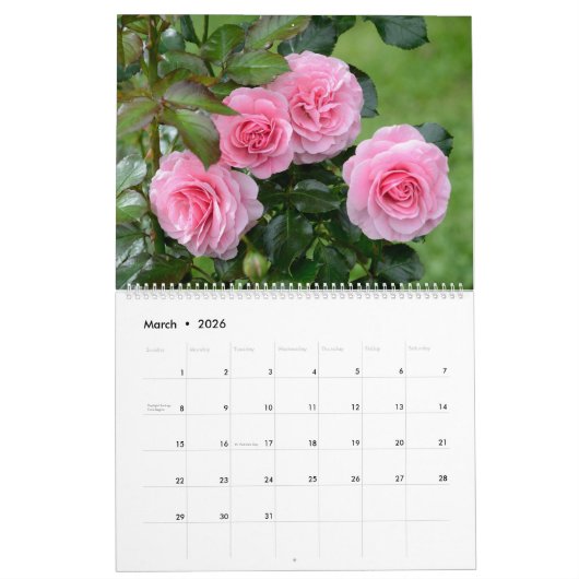 12 maanden mooie Rozen Kalender (Mar 2026)