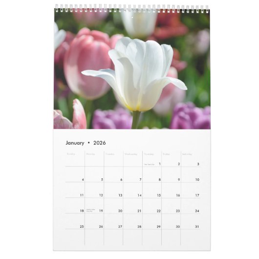 12 maanden mooie Tulpen (#2) Kalender (Jan 2026)