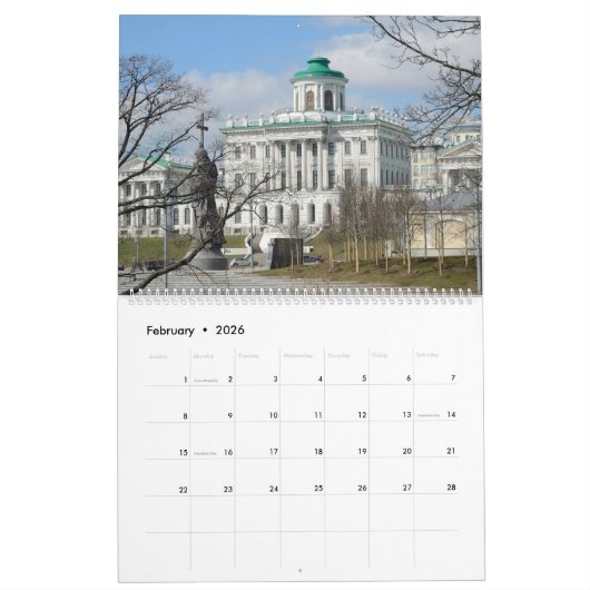 12 maanden Moskou, Rusland Kalender (Feb 2026)