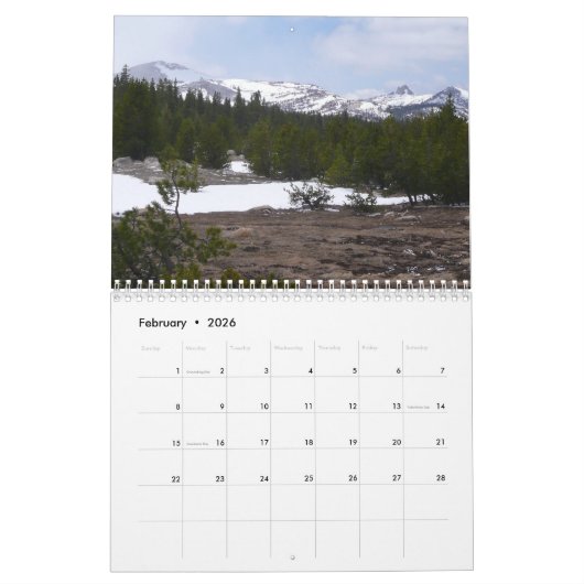 12 maanden Nationaal Park Yosemite Kalender (Feb 2026)