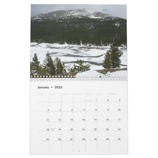 12 maanden Nationaal Park Yosemite Kalender (Jan 2026)