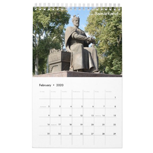 12 maanden Oezbekistan 2019 Kalender (Feb 2020)