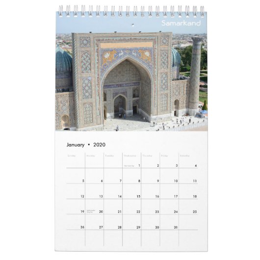 12 maanden Oezbekistan 2019 Kalender (Jan 2020)