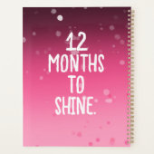 12 maanden om aangepaste naamplanner te tonen planner (Achterkant)