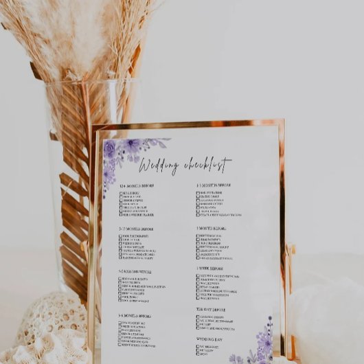 12 maanden Paarse bruiloft checklist