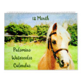 12 maanden Palomino Ponies Waterverf Gifts Kalender (Hoes)
