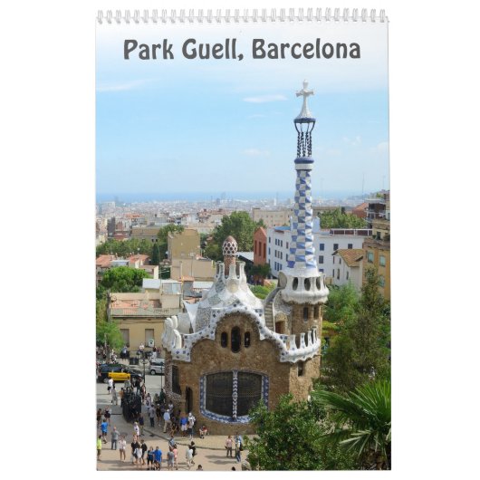 12 maanden Park Guell, Barcelona Photo Calendar Kalender (Hoes)