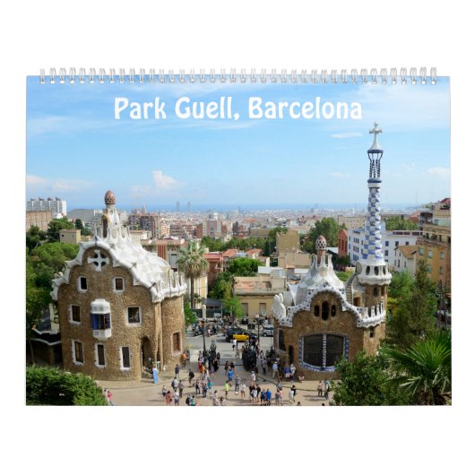 12 maanden Park Guell, Barcelona Photo Calendar Kalender (Hoes)