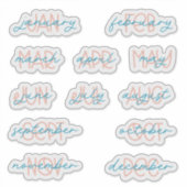 12 maanden Planner Stickers (Voorkant)