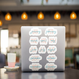 12 maanden Planner Stickers