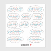 12 maanden Planner Stickers (Vel)