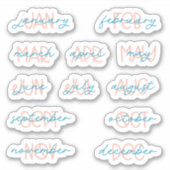 12 maanden Planner Stickers (Voorkant)