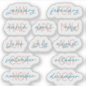 12 maanden Planner Stickers (Voorkant)