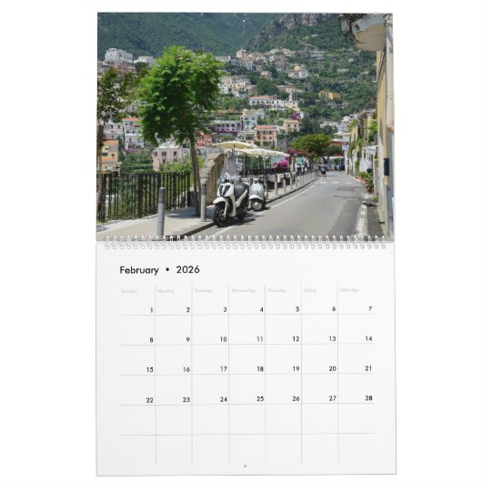 12 maanden Positano Kalender (Feb 2026)