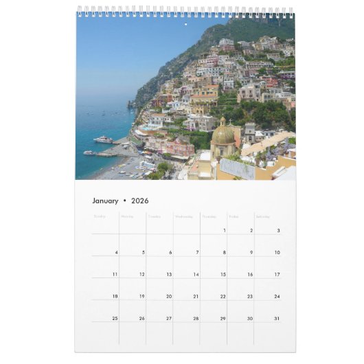 12 maanden Positano Kalender (Jan 2026)