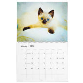 12 maanden Prachtige Siamese katten Waterverf schi Kalender (Feb 2026)