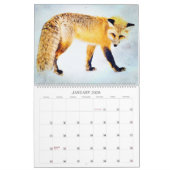 12 maanden - Red Fox Waterverf Paintings Wildlife Kalender (Jan 2026)