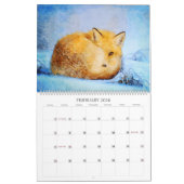 12 maanden - Red Fox Waterverf Paintings Wildlife Kalender (Feb 2026)