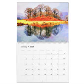 12 maanden reflecties Waterverf Art Lake District Kalender (Jan 2026)