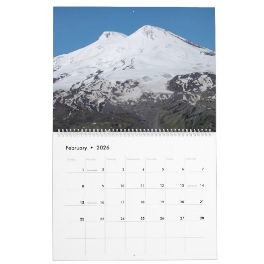 12 maanden Reizen Rusland: De Kaukasuskalender Kalender (Feb 2026)