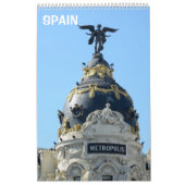 12 maanden Rond Schuurkalender Madrid Kalender (Hoes)