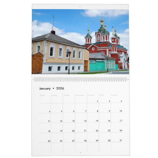 12 maanden Russisch fotokalender Kalender (Jan 2026)