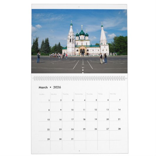 12 maanden Russisch fotokalender Kalender (Mar 2026)