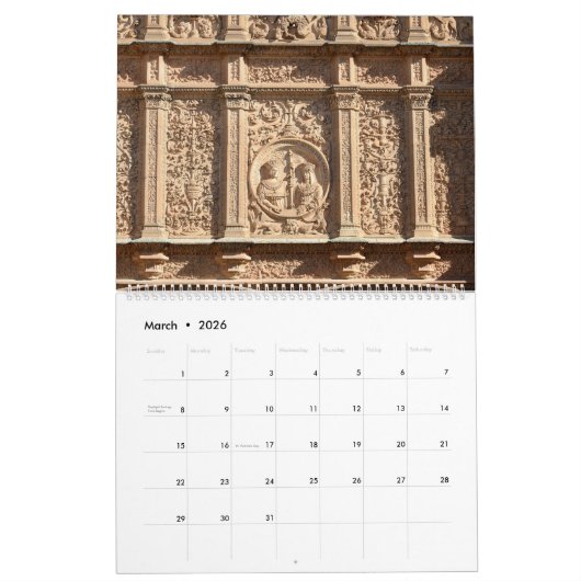 12 maanden Salamanca, Spanje Kalender (Mar 2026)