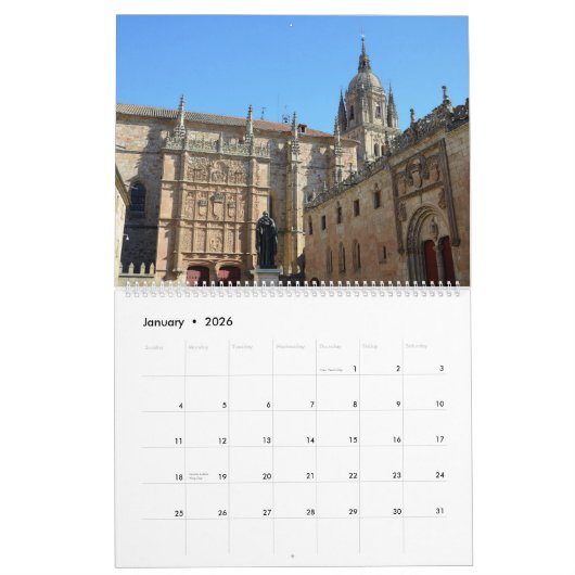 12 maanden Salamanca, Spanje Kalender (Jan 2026)