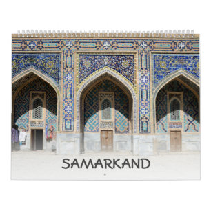 12 maanden Samarkand, Oezbekistan Kalender