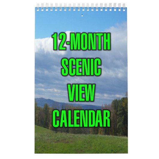 12-Maanden Schitterend Uitzicht Kalender (Hoes)