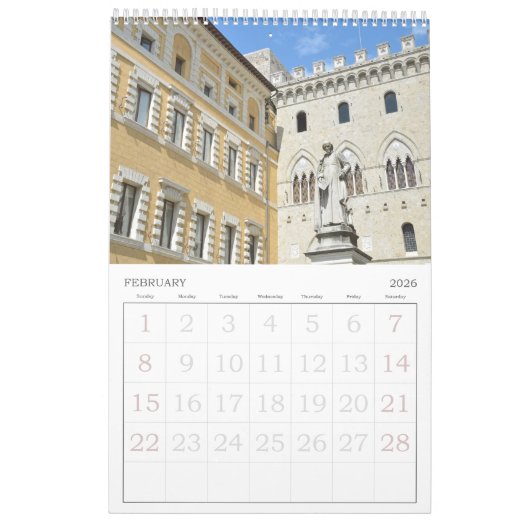12 maanden Siena (Italië) Kalender (Feb 2026)